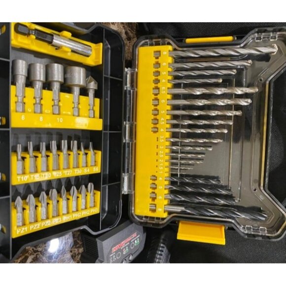 Cordless Hammer Drill, 12V Impact Drill Set with Dual-Speed - Picture 2 of 2